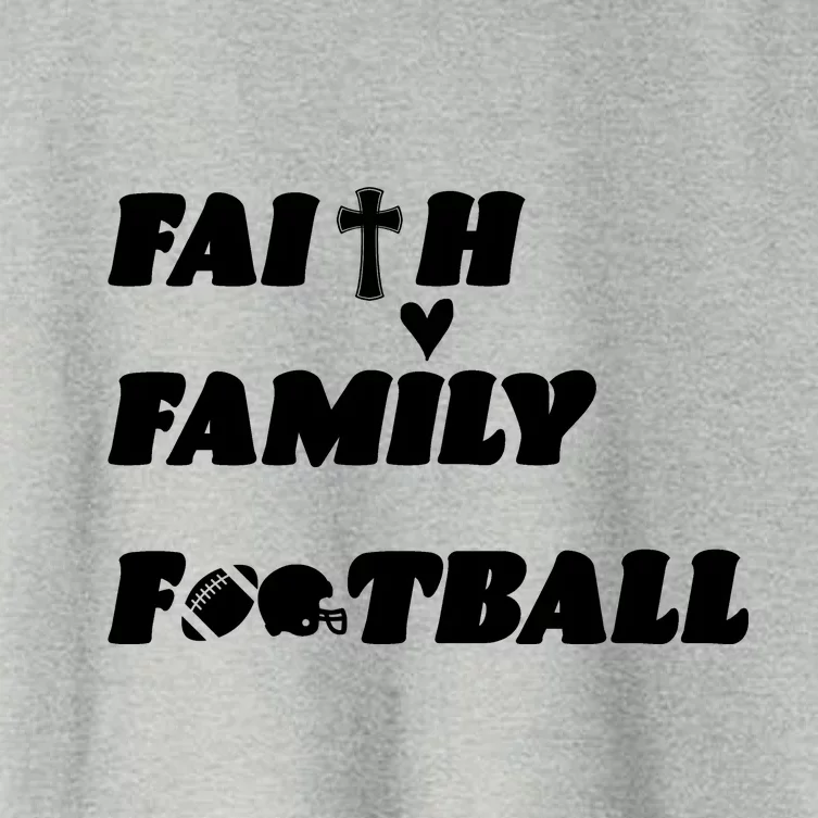 Faith Family Football Women's Crop Top Tee