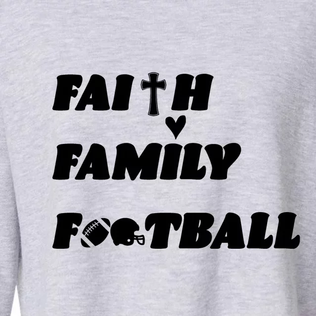 Faith Family Football Cropped Pullover Crew