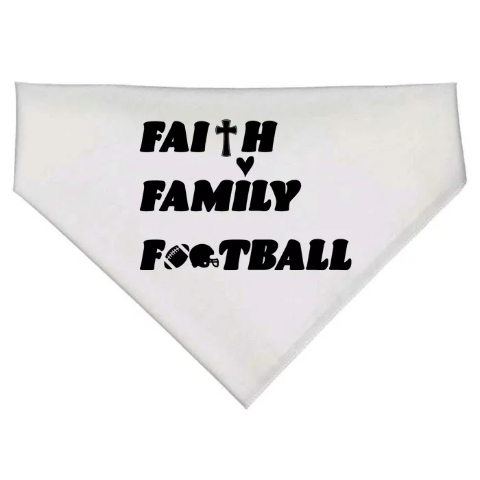 Faith Family Football USA-Made Doggie Bandana