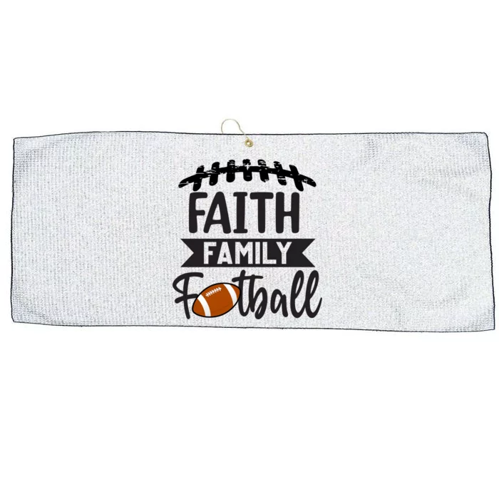 Faith Family Football Christian Fun Fall Football Large Microfiber Waffle Golf Towel