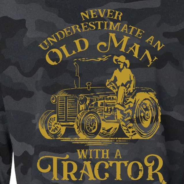 Funny Farmer Farm Tractor Farming Truck Lovers Humor Outfit Cropped Pullover Crew