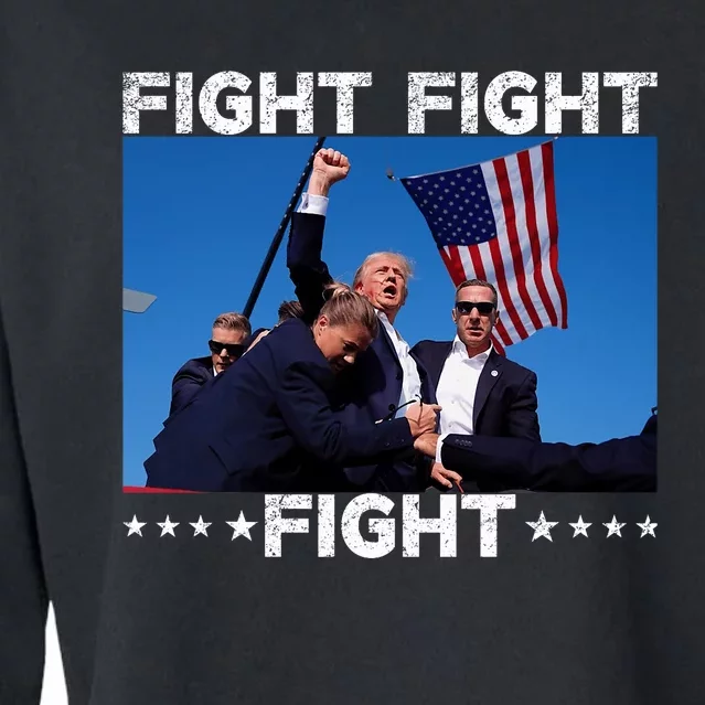 Fight Fight Fight Trump 2024 Vote Trump Cropped Pullover Crew