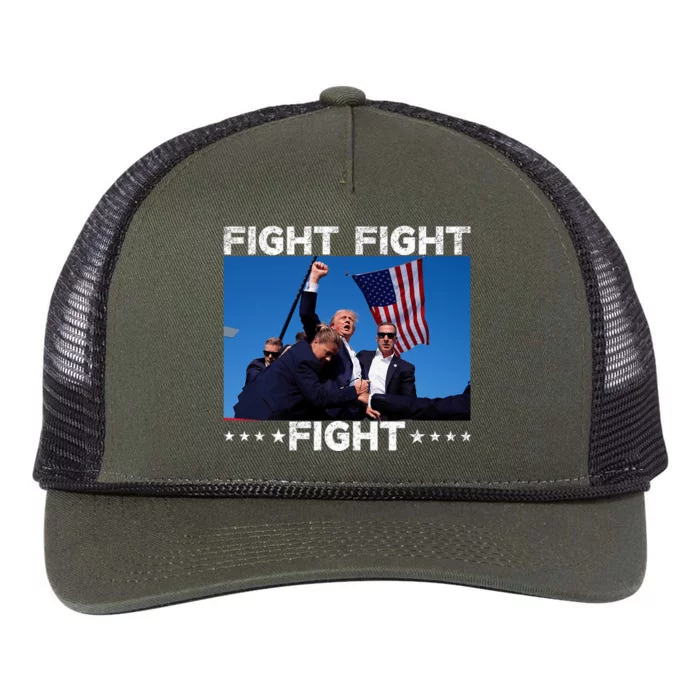 Fight Fight Fight Trump 2024 Vote Trump Retro Rope Trucker Hat Cap