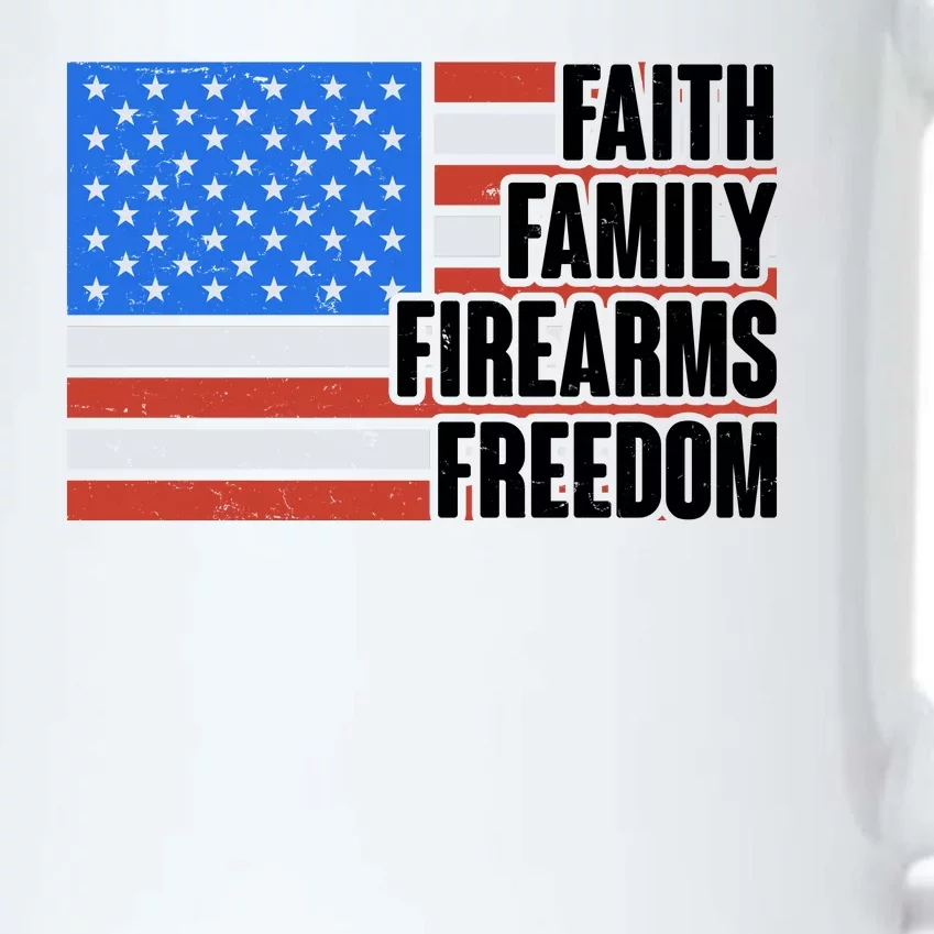 Faith Family Firearms Freedom Black Color Changing Mug