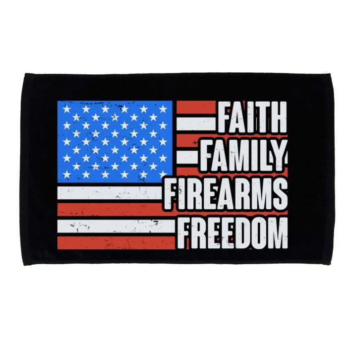 Faith Family Firearms Freedom Microfiber Hand Towel