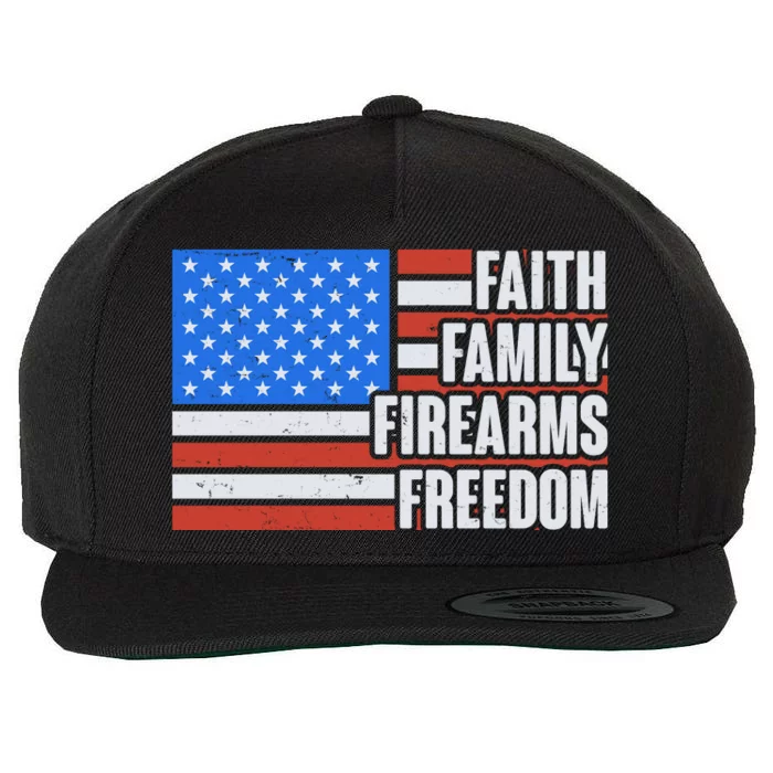 Faith Family Firearms Freedom Wool Snapback Cap