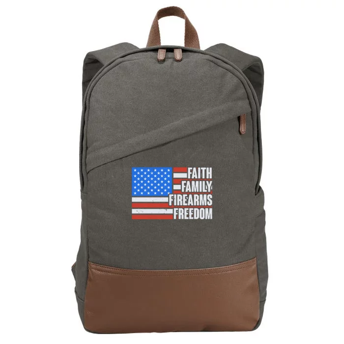 Faith Family Firearms Freedom Cotton Canvas Backpack