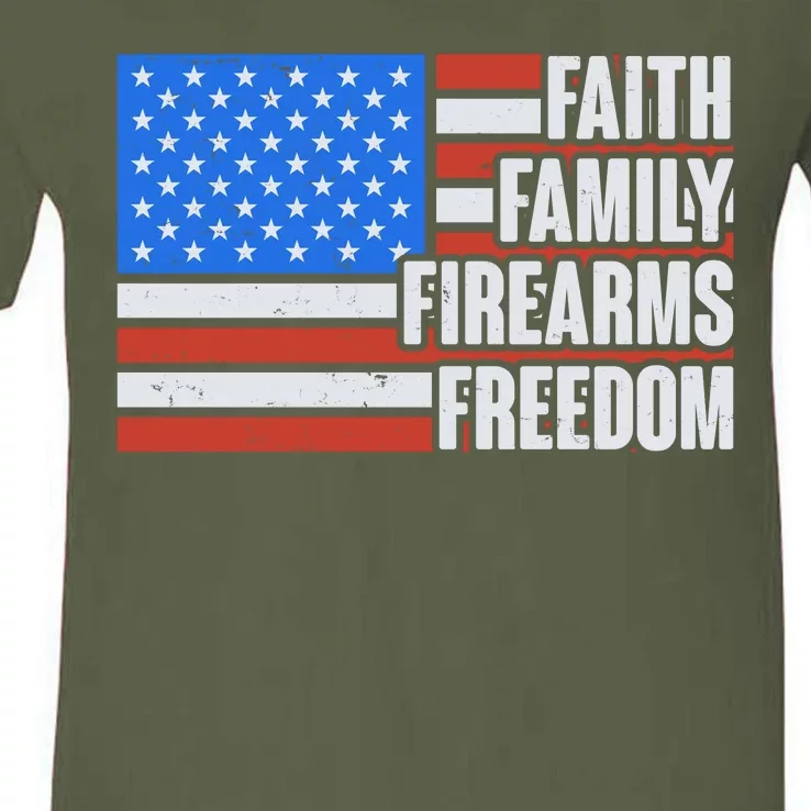 Faith Family Firearms Freedom V-Neck T-Shirt