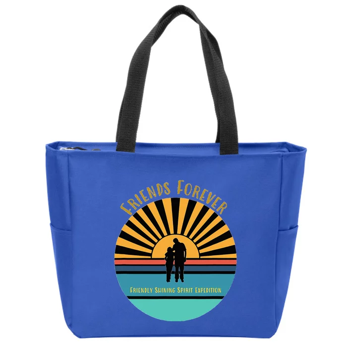 Friends Forever Friendly Shining Spirit Zip Tote Bag