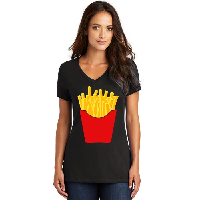 French Fries French Fry Costume Women's V-Neck T-Shirt