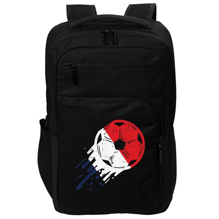 France Flag French Soccer Ball Football Fan Impact Tech Backpack