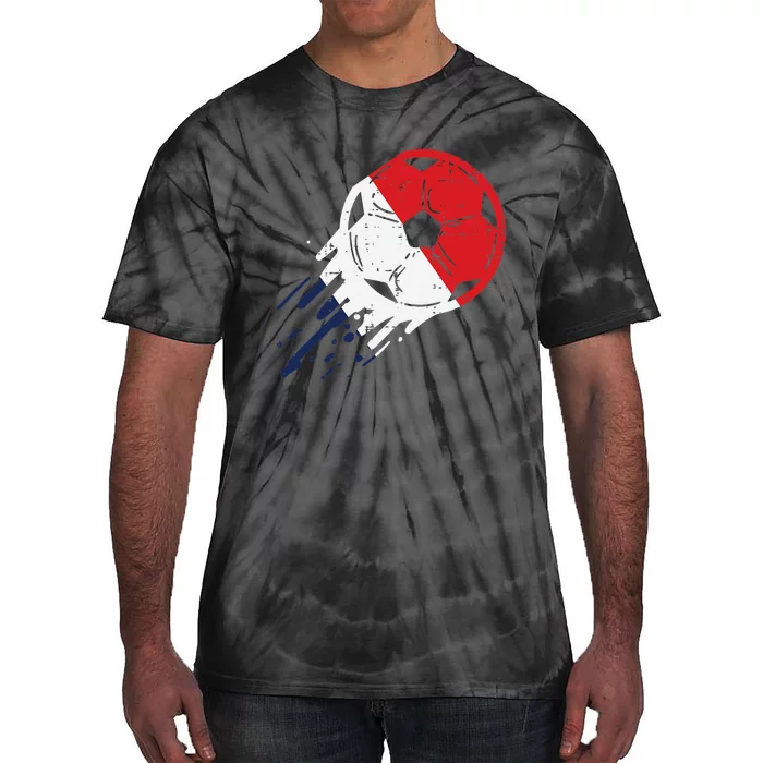 France Flag French Soccer Ball Football Fan Tie-Dye T-Shirt