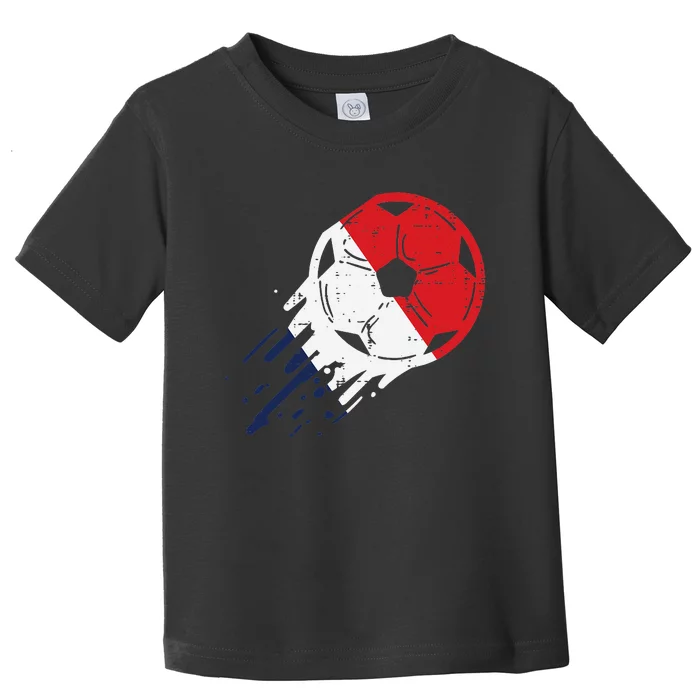 France Flag French Soccer Ball Football Fan Toddler T-Shirt