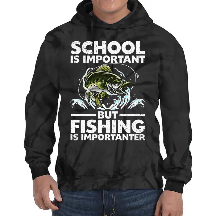 Funny Fishing Fish Saying Bass Fisherman Tie Dye Hoodie