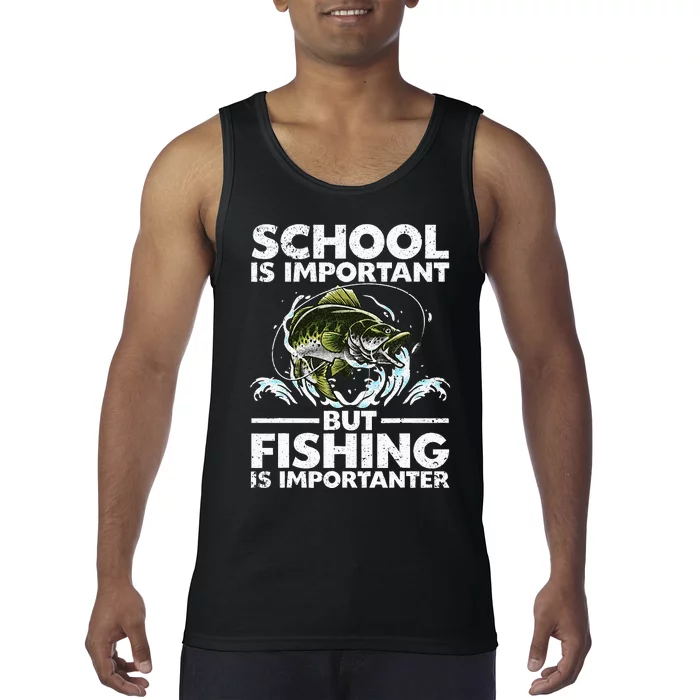 Funny Fishing Fish Saying Bass Fisherman Tank Top