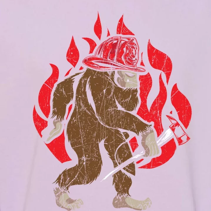 Firefighting Fire Firefighter Fire Rescue Bigfoot Gift Garment-Dyed Sweatshirt