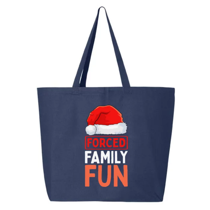 Forced Family Fun Winter Holidays Funny Anti Christmas 25L Jumbo Tote