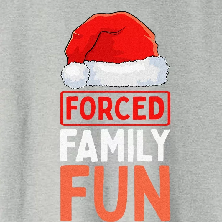 Forced Family Fun Winter Holidays Funny Anti Christmas Women's Crop Top Tee