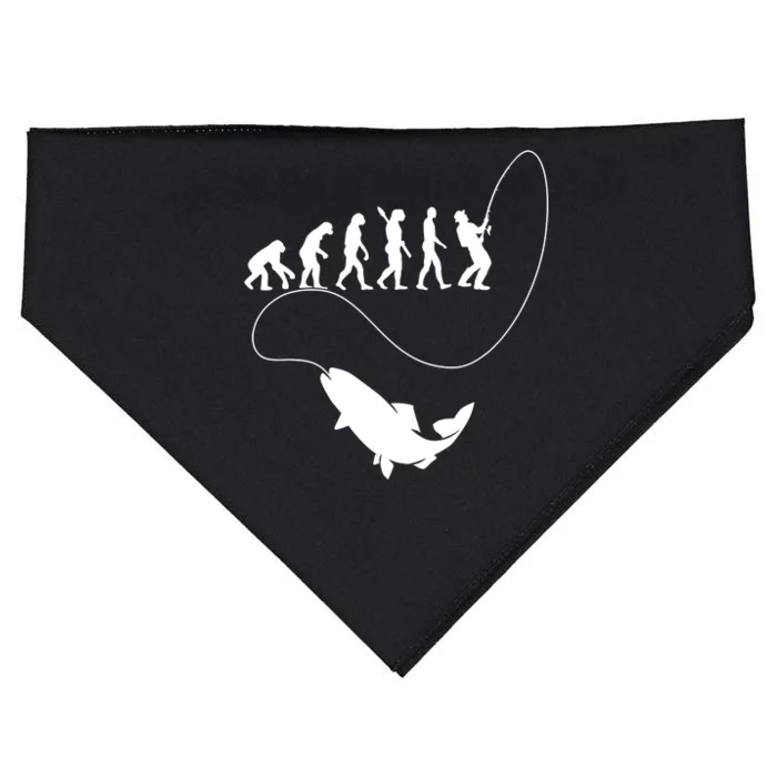 Funny Fisherman Fishing Evolution USA-Made Doggie Bandana