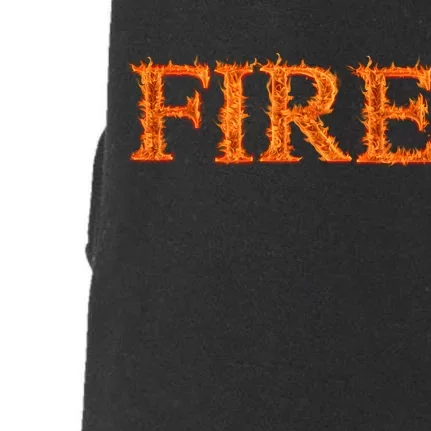 Fire Flame Doggie 3-End Fleece Hoodie