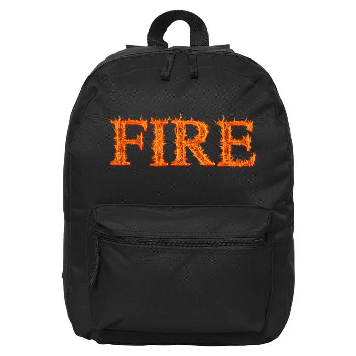 Fire Flame 16 in Basic Backpack