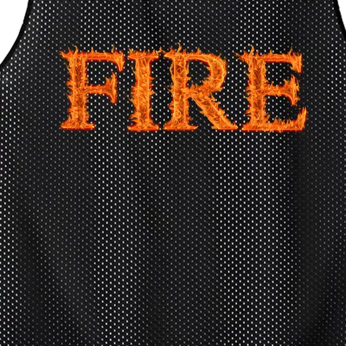 Fire Flame Mesh Reversible Basketball Jersey Tank