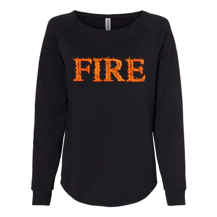 Fire Flame Womens California Wash Sweatshirt