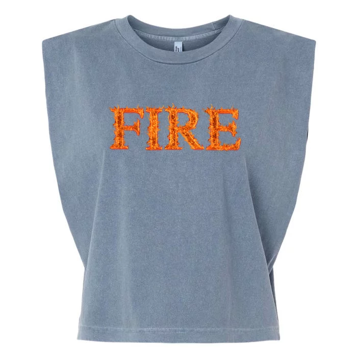 Fire Flame Garment-Dyed Women's Muscle Tee