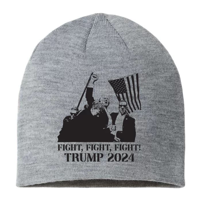 Fight Fight Fight Trump 2024 Pennsylvania Rally Patriot 8 1/2in Sustainable Knit Beanie