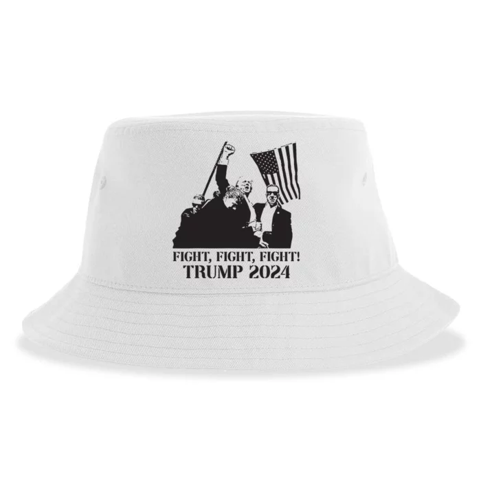 Fight Fight Fight Trump 2024 Pennsylvania Rally Patriot Sustainable Bucket Hat