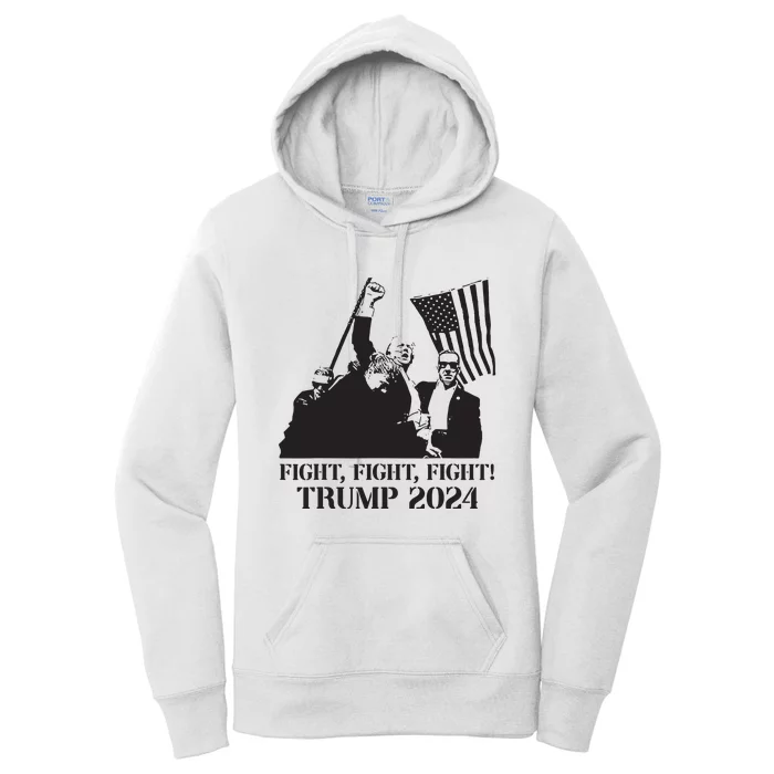 Fight Fight Fight Trump 2024 Pennsylvania Rally Patriot Women's Pullover Hoodie