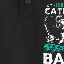 Fishing Funny Fishing Gift Catfish Fishing Dry Zone Grid Performance Polo