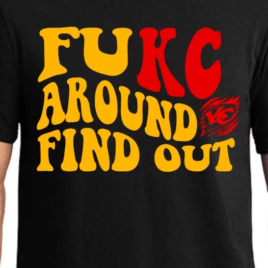 Funny Fuck FUKC Kansas City Around Find Out Pajama Set