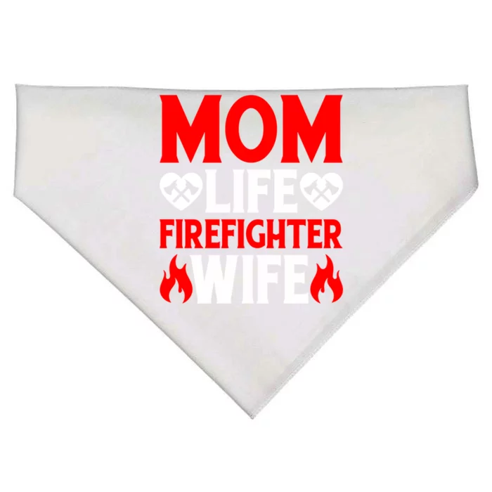 Funny Firefighting Fire Mom Life Firefighter Wife Gift USA-Made Doggie Bandana