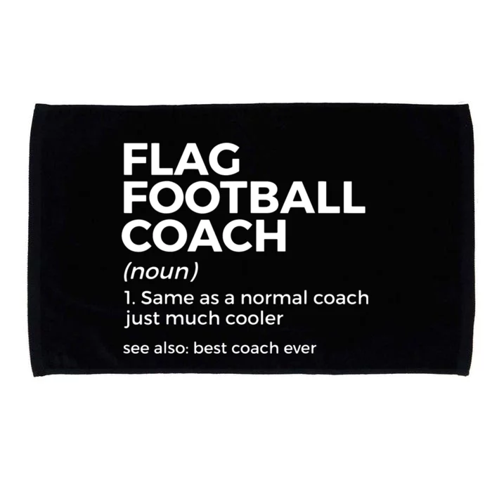 Funny Flag Football Coach Definition Best Coach Ever Microfiber Hand Towel