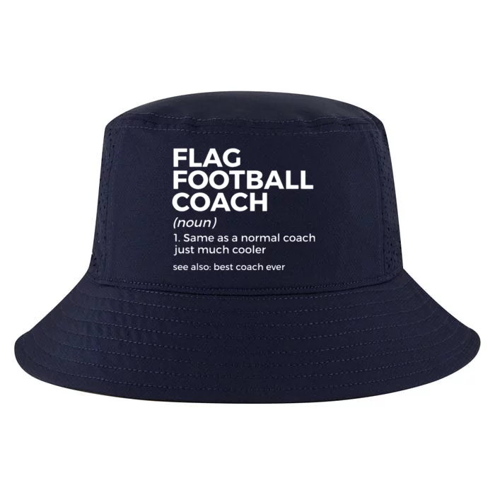 Funny Flag Football Coach Definition Best Coach Ever Cool Comfort Performance Bucket Hat