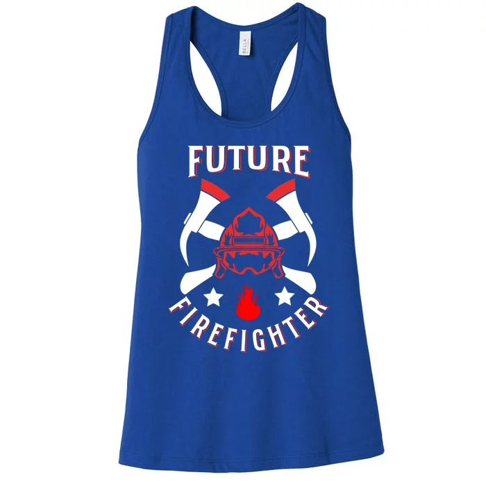 Future Firefighter Firefighter In Training Funny Gift Women's Racerback Tank