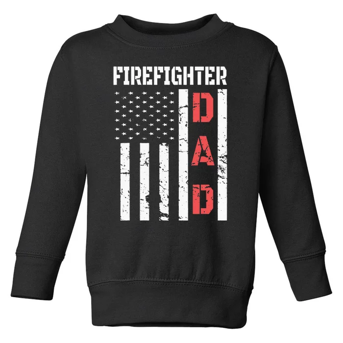 Firefighter Flag Fathers Day 2018 Dad Gifts Toddler Sweatshirt