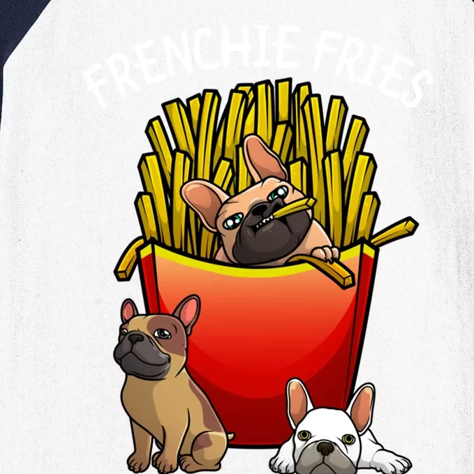 Funny Frenchie Fries French Bulldog Lover Gift Baseball Sleeve Shirt