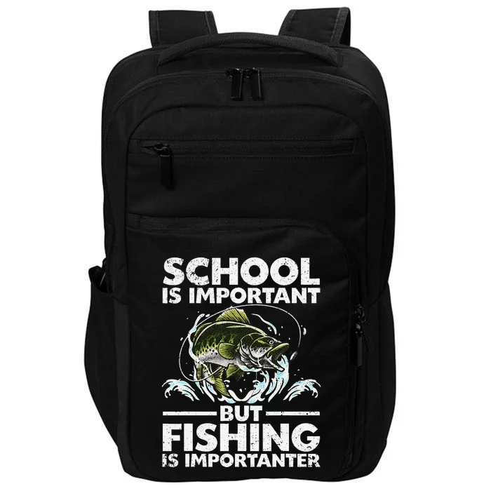 Funny Fishing Fish Saying Bass Fisherman Impact Tech Backpack