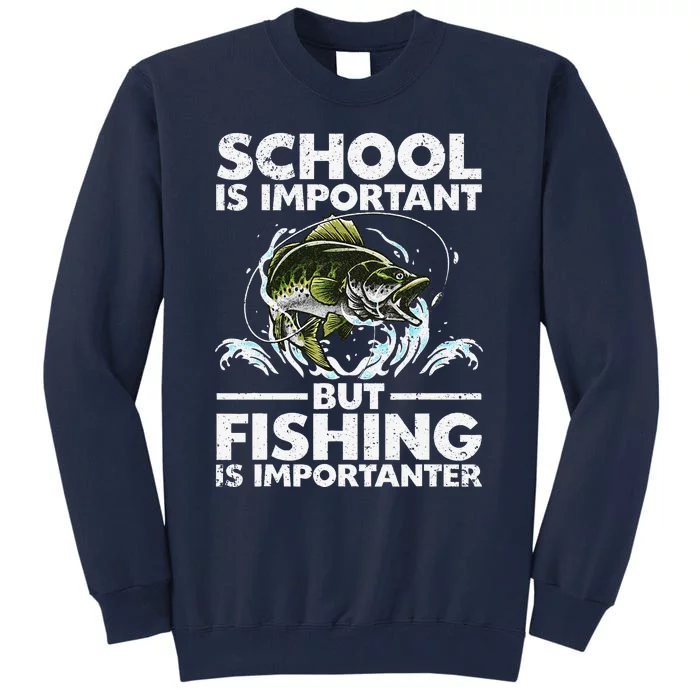 Funny Fishing Fish Saying Bass Fisherman Tall Sweatshirt