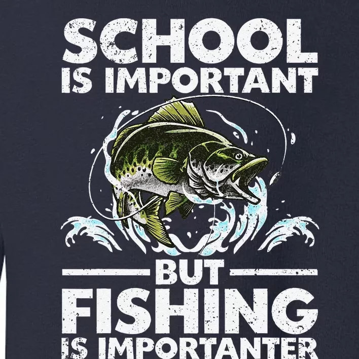 Funny Fishing Fish Saying Bass Fisherman Toddler Sweatshirt