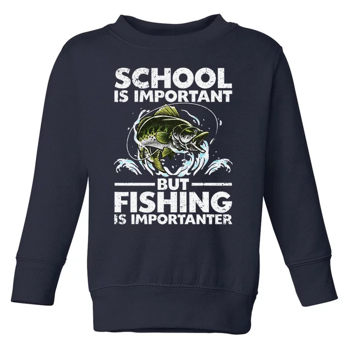 Funny Fishing Fish Saying Bass Fisherman Toddler Sweatshirt