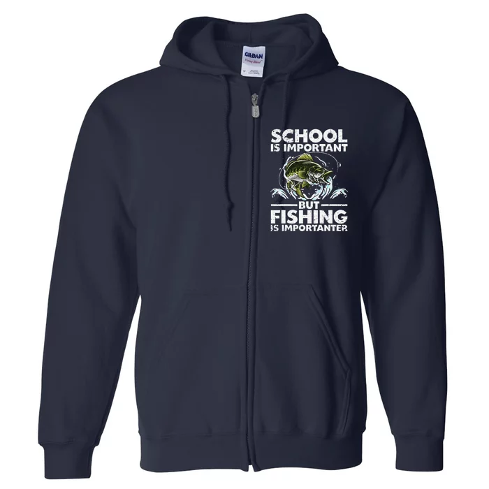 Funny Fishing Fish Saying Bass Fisherman Full Zip Hoodie