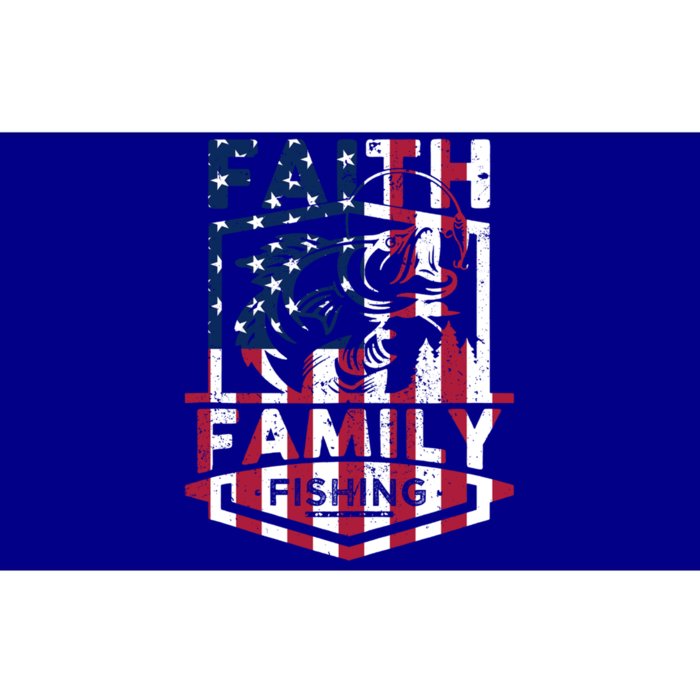 Faith Family Fishing Quotes American Flag Cool Gift Bumper Sticker