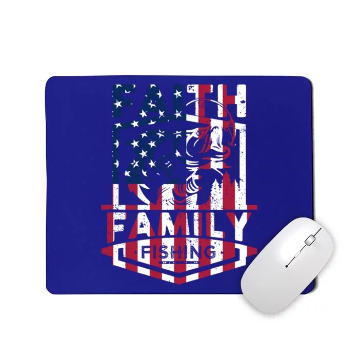 Faith Family Fishing Quotes American Flag Cool Gift Mousepad