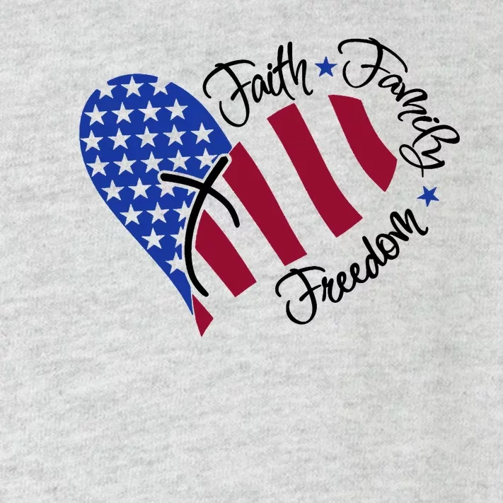 Faith Family Freedom USA Heart Toddler Long Sleeve Shirt