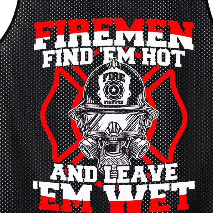 Firefighter Fire Find 'Em Hot Leave 'Em Wet Mesh Reversible Basketball Jersey Tank