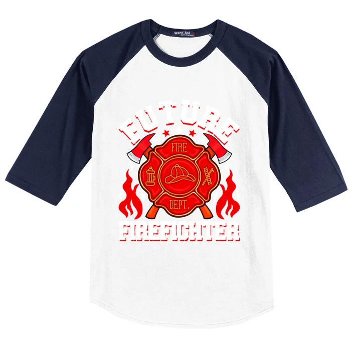 Future Firefighter Funny Fire Firetrucks Fire Rescuer Gift Baseball Sleeve Shirt