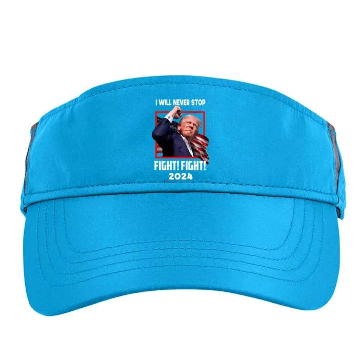 Fight Fighting Fighters Supporters Americans Donald Trump 2024 Adult Drive Performance Visor